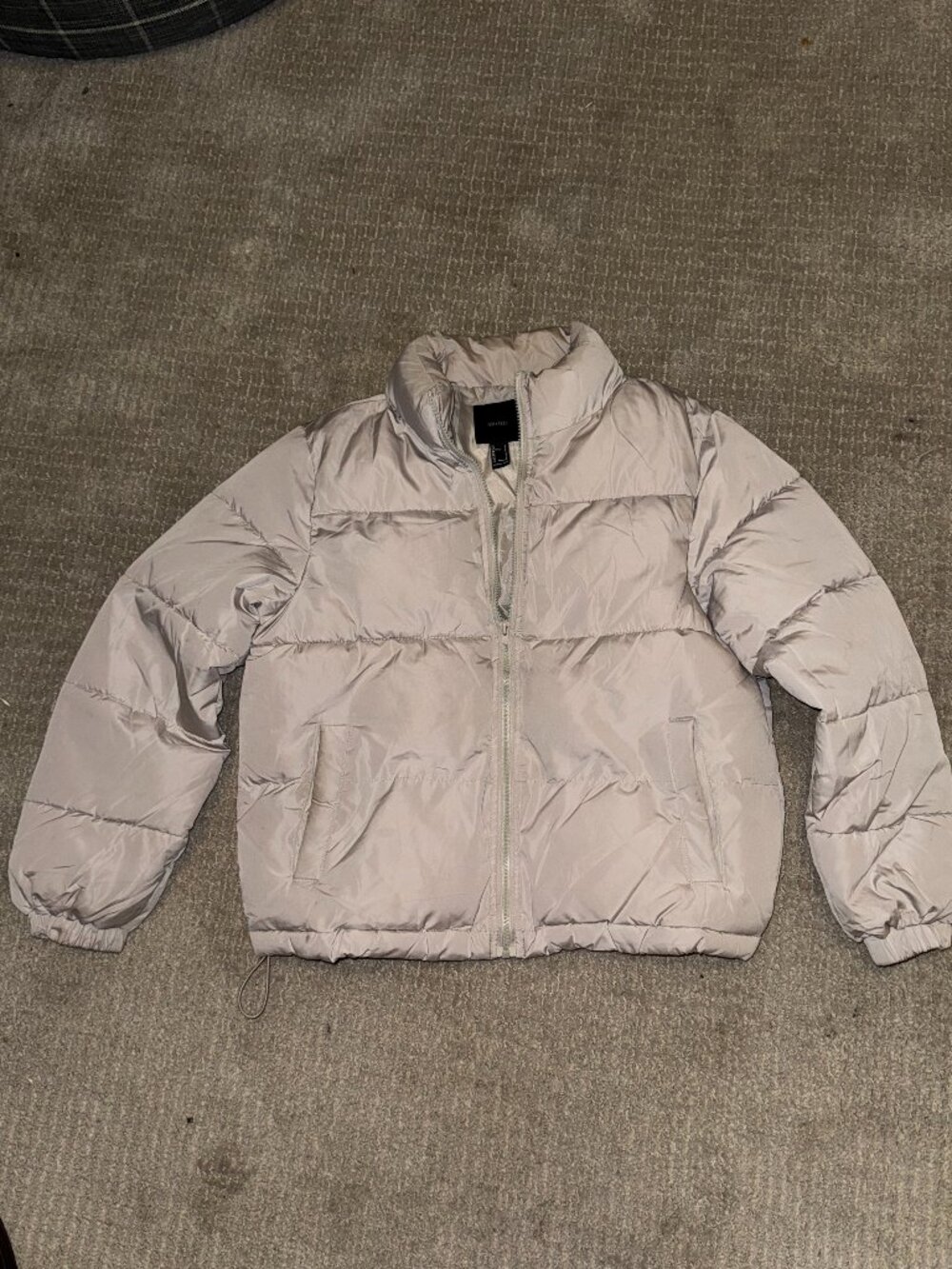 Forever 21 Light Pink Cropped Puffer Jacket S